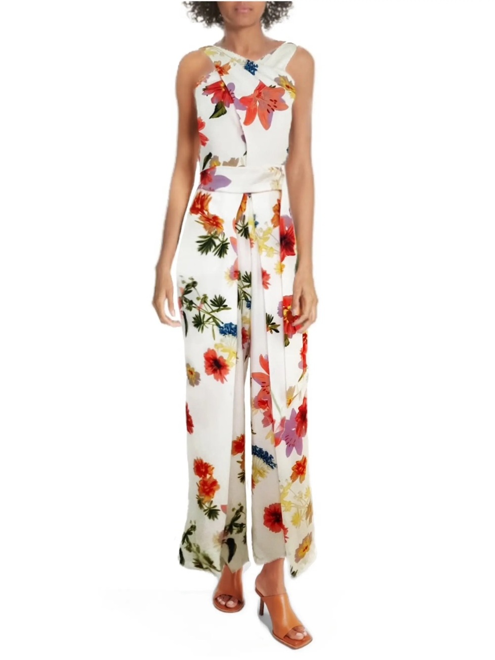 Alex Marie Floral Halter-neck Wide-Leg Jumpsuit